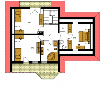 Floor plan of second floor - KLASSIK 137